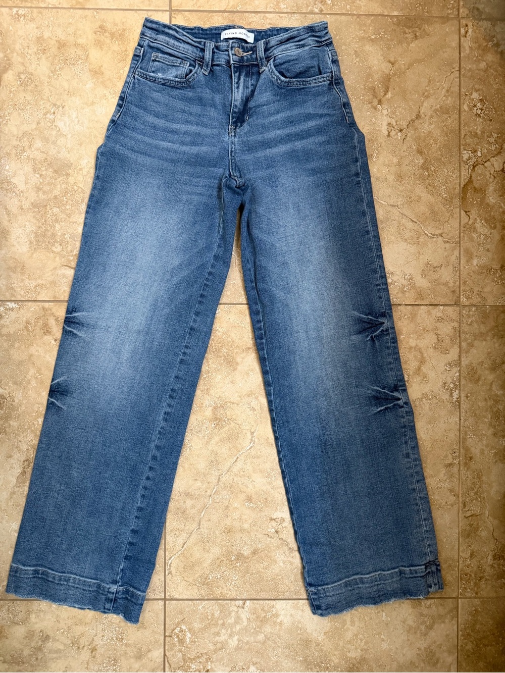 Flying Monkey Wide-Leg Jeans in Medium Blue Wash